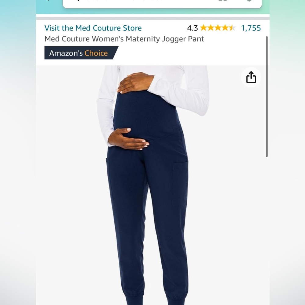 Maternity jogger navy blue scrubs.